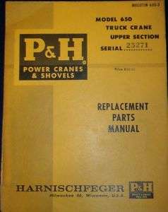 650TC 650 TC Crane Parts Catalog Manual Book  