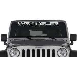 Jeep Wrangler Outline Windshield Vinyl Banner Wall Decal Sticker Logo 