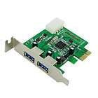 USB 3.0 PCI Express Card 2 Ports + Power Connector free Low Profile 
