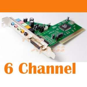 CH 5.1 SURROUND AUDIO PCI SOUND CARD DESKTOP PC  