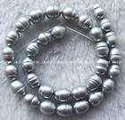 Grey Freshwater Pearl Drum Beads 10x12mm 15  