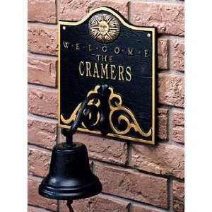  Welcome Personalized Wall Plaque w/Bell: Kitchen & Dining