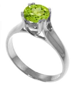 10ct Genuine Round Peridot Ring in 925/Silver  