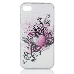  Apple iPhone 4 Grunge Heart Hard Case Snap on Cover 