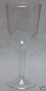 10 Ounce  2 Piece Plastic Wine Glasses 4 PACKS40 CUPS  