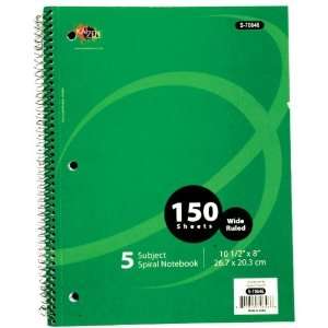   Spiral Wide Ruled 5 Sub/150 Sheets Case Pack 36   717315 Electronics