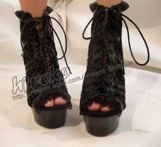 fashion womens lolita punk rock cool shoes sandals emo US FEMAEL SIZE 