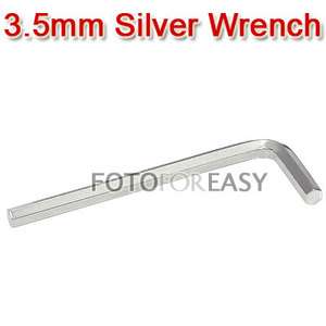 Silver Wrench Tool Hex L key Shape 3.5mm for Allen Screw/ Rail rod rig 