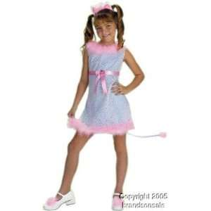 Childs Pretty Pink Cat Costume (Size:Large 7 10): Toys 