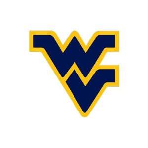  WVU Color Shock Small WV Decal Navy Automotive