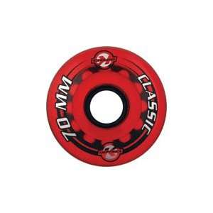  80a 70mm Clear Red Longboard Wheels (Set of 4): Sports & Outdoors