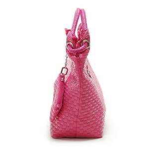 Simple Korean Style Lady Girls Hobo PU Leather Handbag Purse Shoulder 