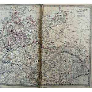  C1868 Map Germany Bavaria Austria Hanover Servia: Home 