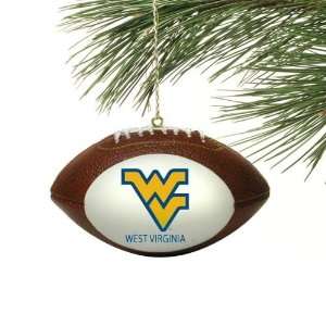 West Virginia Mountaineers Mini Football Christmas Ornament  