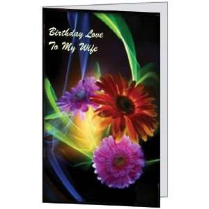   Bright Flower Wishes Greeting Card (5x7) by QuickieCards. Always Fast