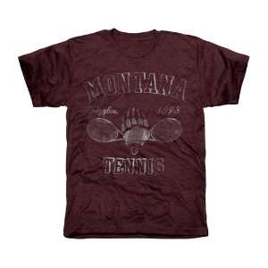 Montana Grizzlies Vintage Arc Tri Blend T Shirt   Maroon  