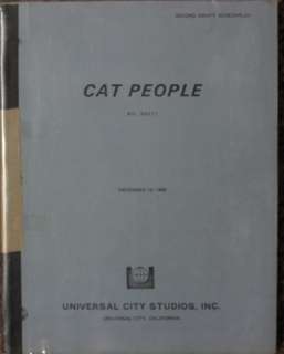 ALAN ORMSBY   Cat People   ORIGINAL SCREENPLAY SIGNED  