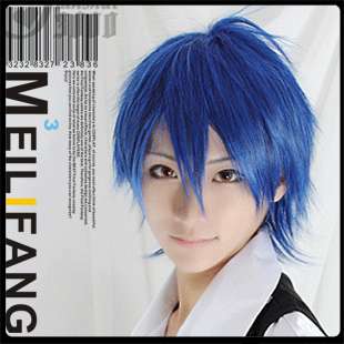 VOCALOID kaito Cosplay Blue Short Costume Party Hair wig MF12  