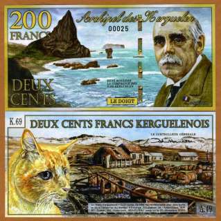 LOT Kerguelen Island, 10 x 200 Francs, 2010 POLYMER UNC  