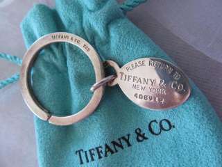 Tiffany & Co. S/Silver Return To Tiffany Oval Keychain  