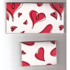  Checkbook Cover Debit Set Made with Red Black Valentine 