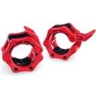 Lock Jaw Olympic Barbell Collars   Red