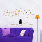   Cat with Butterflies   Wall Decals Stickers Appliques Home Decor