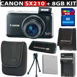  Canon PowerShot SX210 SX 210 IS Digital Camera (Black 