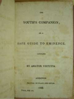 1820.Youths Companion By John Witherspoon Signatory Declaration Of 