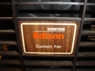 1970s McGraw Edison 20 3 Speed Comfort Box Fan  