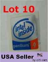 Lot 10 Genuine Intel Pentium 4 Sticker Logo Label A21  