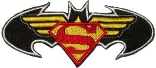 BATMAN SUPERMAN WONDER WOMAN Logo Embroidered Patch Public Enemies 