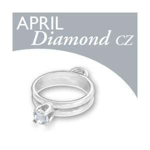 April Birthstone Ring Charm