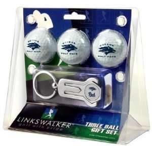 Nevada Wolf Pack 3 Golf Ball Gift Pack w/ Hat Clip   NCAA College 