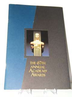 67th ACADEMY AWARDS Program OSCARS Tom Hanks David Letterman 1995 