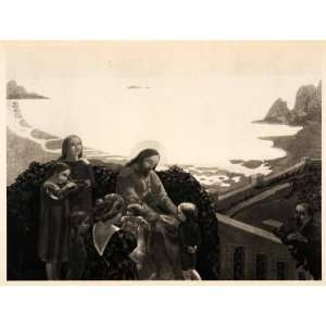  1939 Photogravure Maurice Denis Suffer Little Children Christ Jesus 