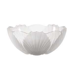 GORHAM CRYSTAL FROSTED SHELL ROUND SERVING BOWL 11  