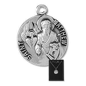  St. Matthew Patron Saint, 3PK Lot Pewter Medals with 18 