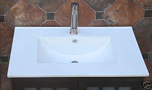 30 Bathroom Vanity Cabinet Ceramic Top Integrated Sink  