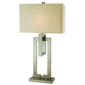  Trend Lighting TT7300 One Light Nickel Table Lamp Brushed 