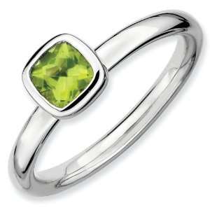   Cushion Cut Peridot Ring   Size 5: Stackable Expressions: Jewelry
