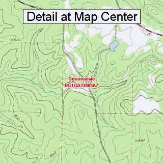 USGS Topographic Quadrangle Map   Odessadale, Georgia (Folded 