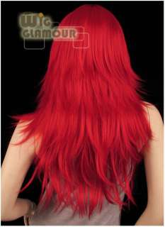 19 in. Cosplay Wig Long Candy Apple Red Hair Wigs LLB47  