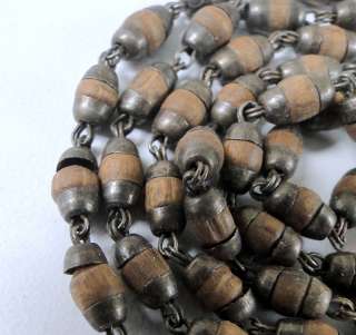 ETHNIC TRIBAL OLD SILVER JEWELRY BEAD NECKLACE CHAIN  