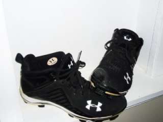   Mens Black/White Baseball Soccer Athletic Sports Cleats Size 9  