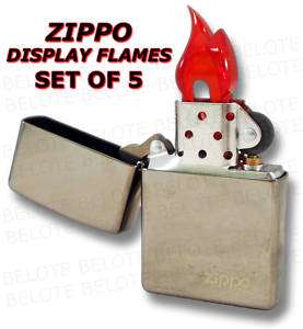 Zippo Plastic Display Flame SET OF 5 Flames PDF 09 NEW  