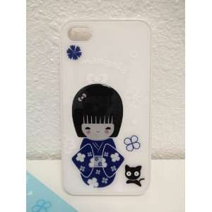  White Viva Kimono Cute Japanese Girl Iphone 4 4s Hard 
