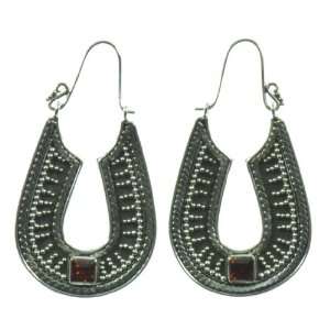    Silver Red Stone Good Luck Earring Jewelry of Bali: Jewelry
