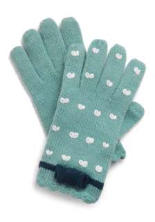   of the A glove   Green, White, Print, Knitted, Casual, Fall, Winter