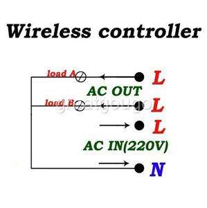 AC 220V 2CH RF Wireless Receiver Control Remote controller Switch 